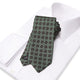 Green Floral Diamonds 7-fold Tie