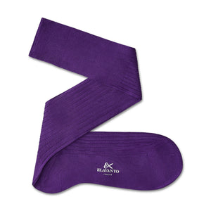 Cotton Over-the-Calf Purple Socks